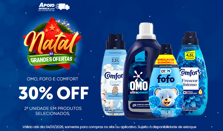 Omo, fofo e comfort até 04/01/26